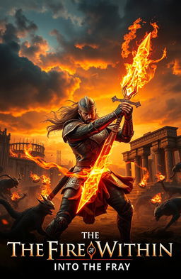 A dynamic scene from 'The Fire Within: INTO THE FRAY' featuring a fierce battle in a mystical realm