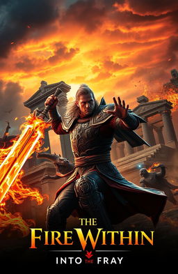 A dynamic scene from 'The Fire Within: INTO THE FRAY' featuring a fierce battle in a mystical realm