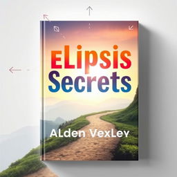 A book cover design titled 'Elipsis Secrets' by Alden Vexley, presented in an engaging flat layout, completely filling the square space without any empty areas