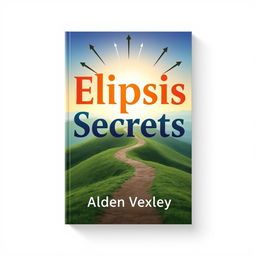 A book cover design titled 'Elipsis Secrets' by Alden Vexley, presented in an engaging flat layout, completely filling the square space without any empty areas