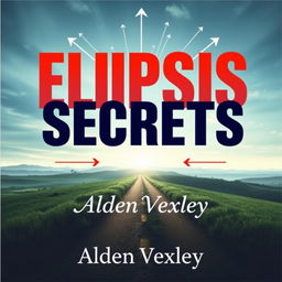 A flat book cover design titled 'Elipsis Secrets' prominently displayed in bold, eye-catching letters at the center, using an intriguing color contrast to grab attention