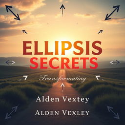 A flat book cover design titled 'Elipsis Secrets' prominently displayed in bold, eye-catching letters at the center, using an intriguing color contrast to grab attention