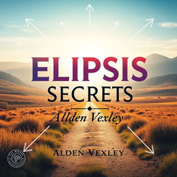 A flat book cover design titled 'Elipsis Secrets' prominently displayed in bold, eye-catching letters at the center, using an intriguing color contrast to grab attention