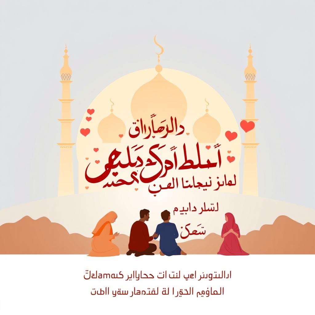 A visually appealing poster depicting the relationship between prayer (namaz) and strengthening family bonds