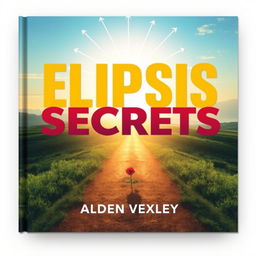 A flat book cover design featuring the title 'Elipsis Secrets' in large, bold, eye-catching font at the center of the cover, using an intriguing color contrast that draws attention