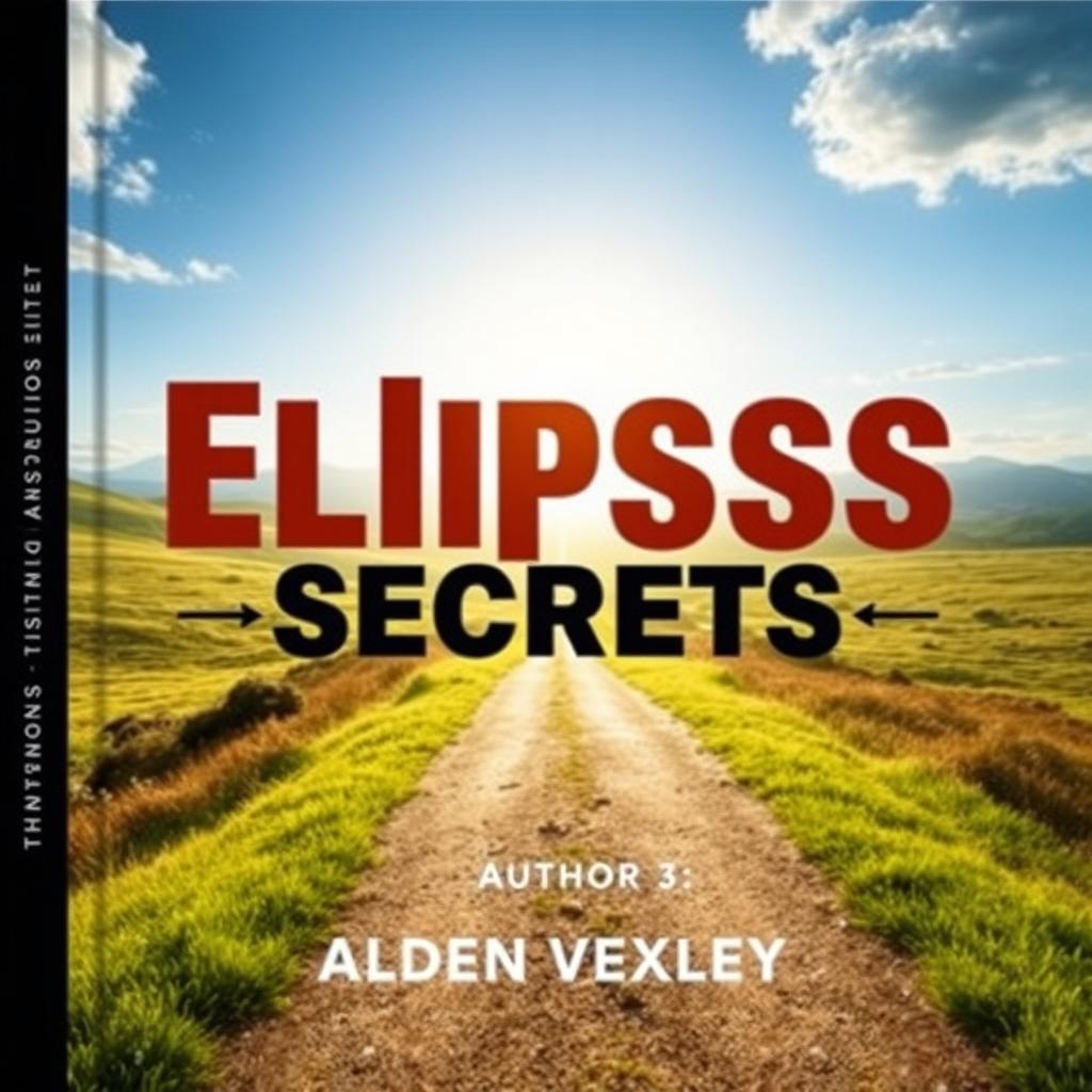 A flat book cover design featuring the title 'Elipsis Secrets' in large, bold, eye-catching font at the center of the cover, using an intriguing color contrast that draws attention