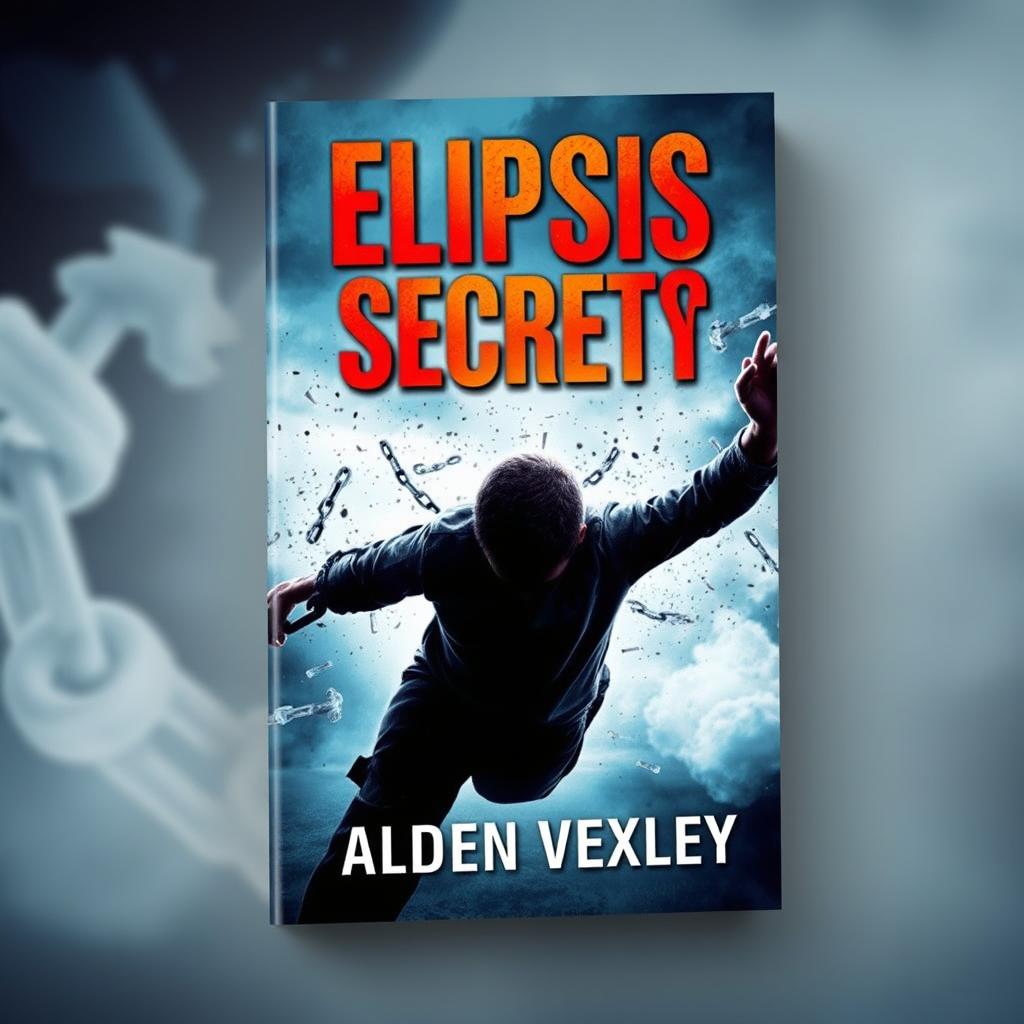 A realistic, vibrant book cover design featuring a powerful scene of a person breaking free from chains, symbolizing transformation and change