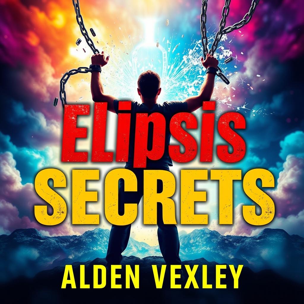 A realistic, vibrant book cover scene depicting a person breaking free from chains, symbolizing transformation and change