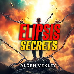 A realistic, vibrant book cover scene depicting a person breaking free from chains, symbolizing transformation and change