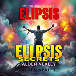 A realistic, vibrant book cover scene depicting a person breaking free from chains, symbolizing transformation and change