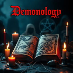 A captivating book cover for a Demonology book