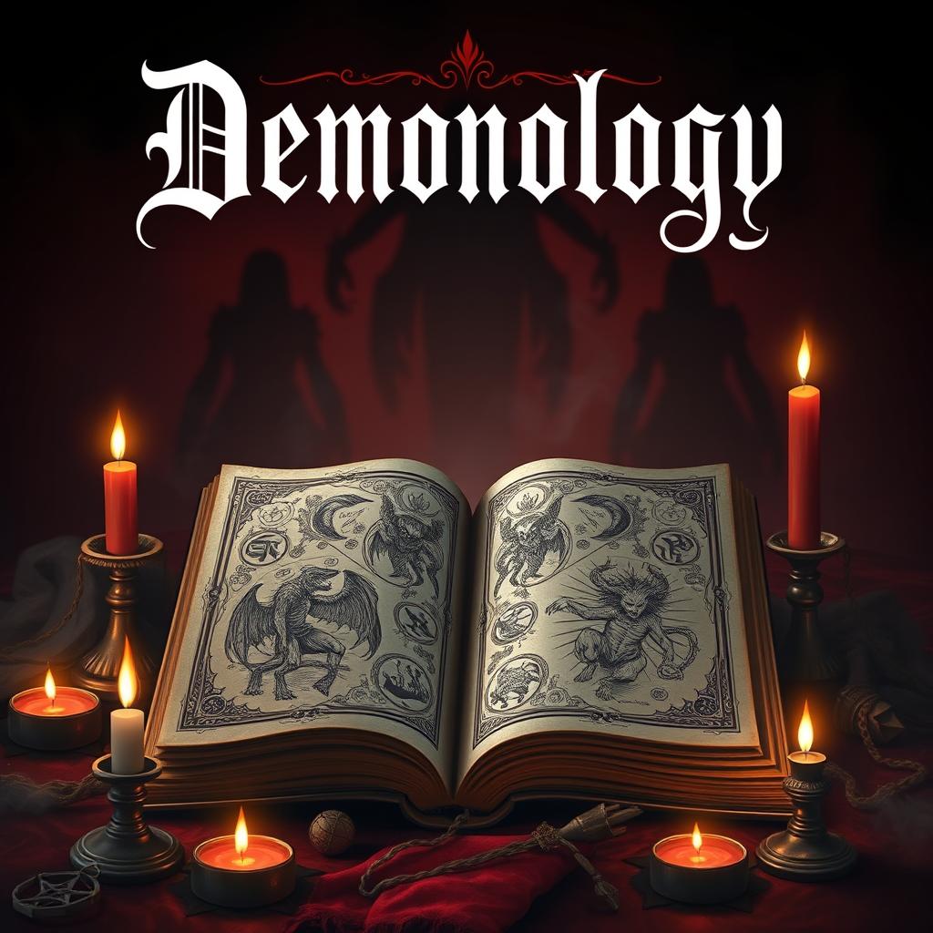 A captivating book cover for a Demonology book