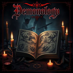 A captivating book cover for a Demonology book