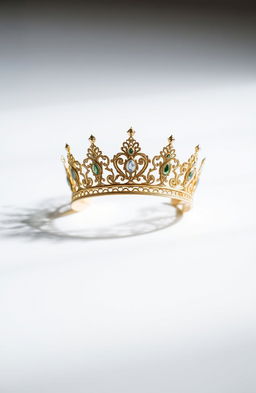 A simple and elegant crown resting on a pristine white background
