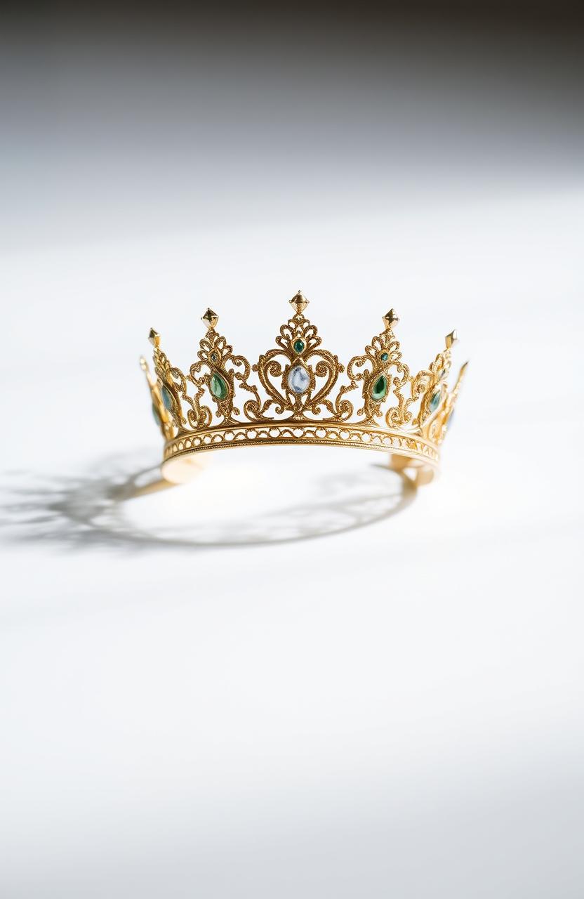 A simple and elegant crown resting on a pristine white background