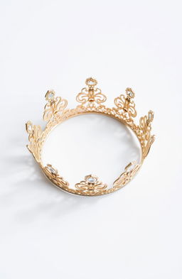 A simple and elegant crown resting on a pristine white background