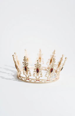 A simple and elegant crown resting on a pristine white background