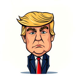 A cartoon illustration featuring a unique character that is a blend of Donald Trump and the Pepe meme