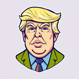 A cartoonish illustration of Donald Trump as Pepe the Frog, capturing the essence of both characters