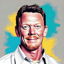 A high-quality digital art portrait of Matthew Lillard