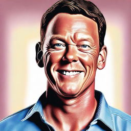 A high-quality digital art portrait of Matthew Lillard