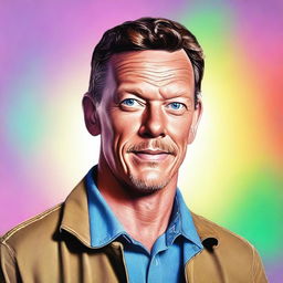 A high-quality digital art portrait of Matthew Lillard