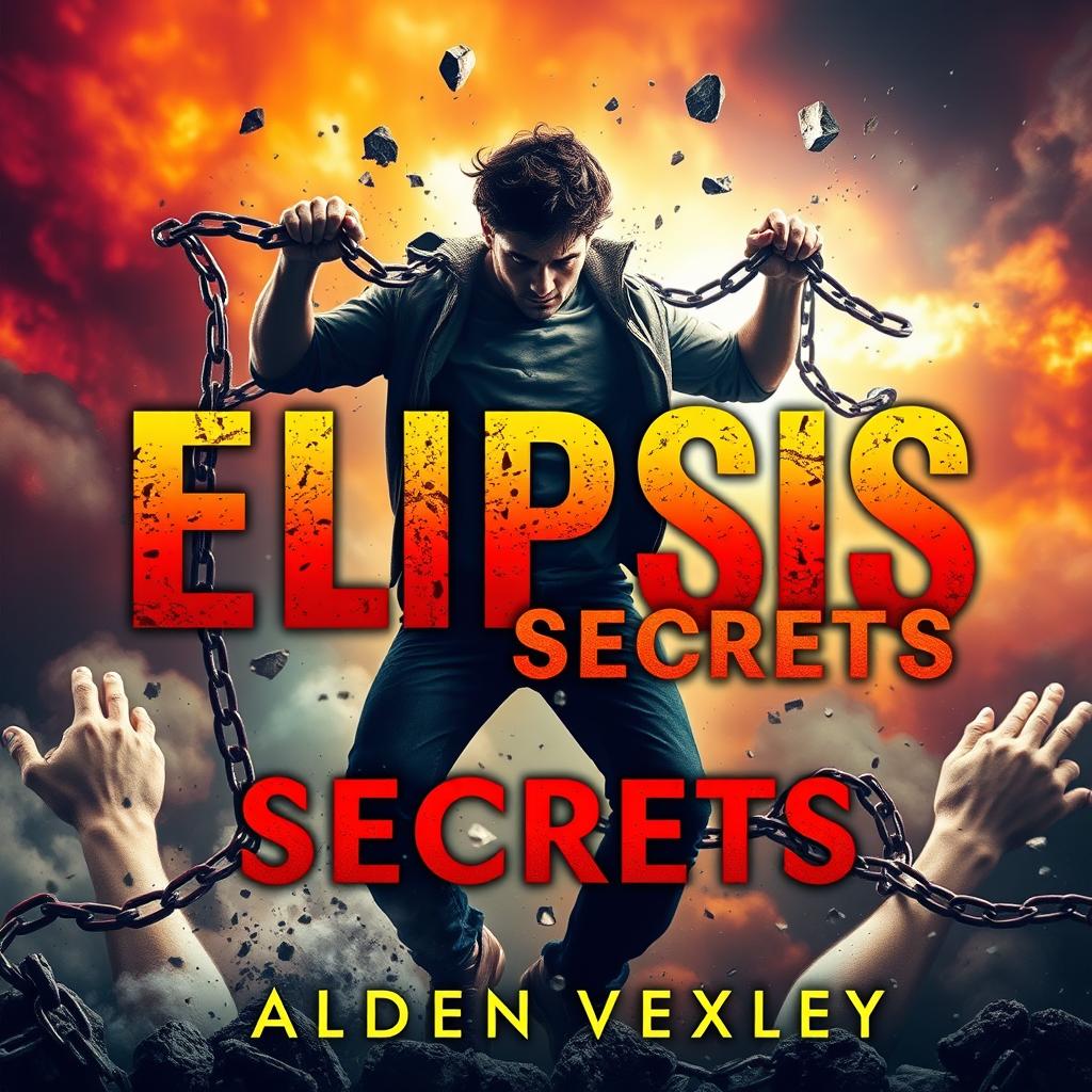 A vivid and realistic scene depicting a person breaking free from chains, symbolizing transformation and change