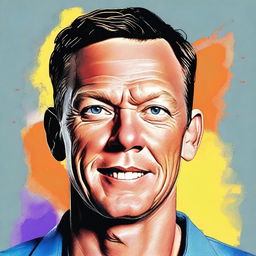 A high-quality digital art portrait of Matthew Lillard