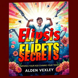 A vibrant and realistic book cover illustration featuring a person breaking free from chains at the center, symbolizing transformation and empowerment