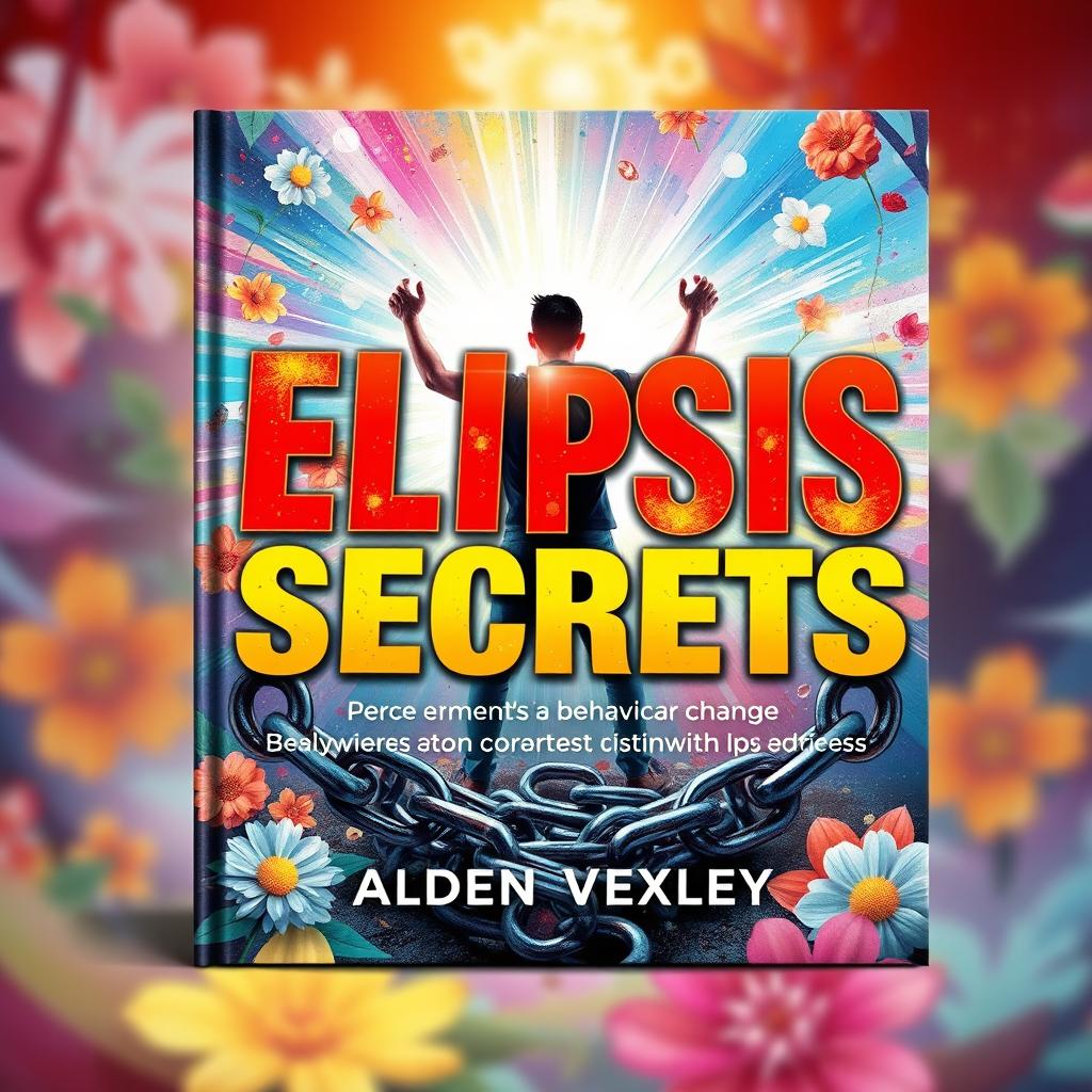 A vibrant and realistic book cover illustration featuring a person breaking free from chains at the center, symbolizing transformation and empowerment