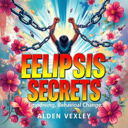 A vibrant and realistic book cover illustration featuring a person breaking free from chains at the center, symbolizing transformation and empowerment