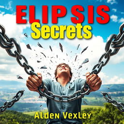 A realistic and vibrant scene depicting an individual breaking free from heavy metallic chains, symbolizing personal transformation and change