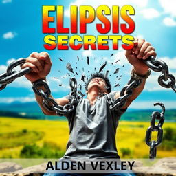 A realistic and vibrant scene depicting an individual breaking free from heavy metallic chains, symbolizing personal transformation and change