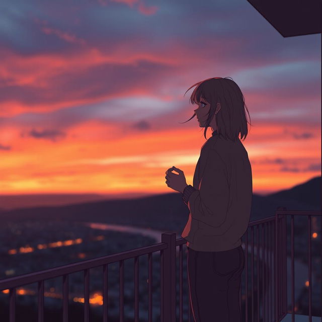 A poignant scene depicting the sense of longing and nostalgia for a secret love