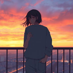 A poignant scene depicting the sense of longing and nostalgia for a secret love