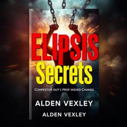 A realistic and vibrant book cover design featuring a central figure breaking free from chains, symbolizing transformation and empowerment