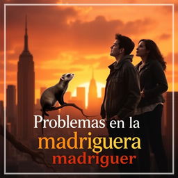 A captivating book cover design featuring a blend of the New York City skyline silhouette in dark and warm tones reminiscent of a sunset, symbolizing Jake's fresh start in the city