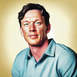 A high-quality digital art portrait of a young Matthew Lillard