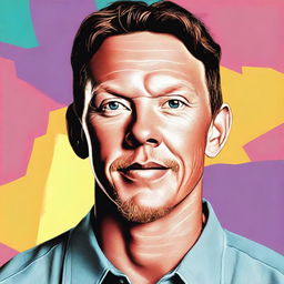 A high-quality digital art portrait of a young Matthew Lillard