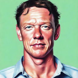 A high-quality digital art portrait of a young Matthew Lillard