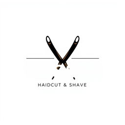 A modern, elegant logo design for 'SALON YASSER Haircut & Shave
