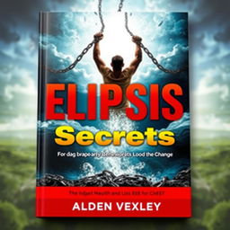 A realistic and vibrant book cover design depicting a person breaking free from chains, centrally placed, symbolizing transformation and change