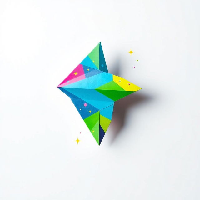 A creative interpretation of a computer mouse pointer, designed as a vibrant and whimsical arrow