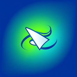 A creative logo design featuring a stylized mouse pointer, seamlessly integrated with abstract shapes and vibrant colors