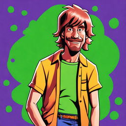 A high-quality digital art image of the live-action version of Shaggy from Scooby-Doo, originally portrayed by Matthew Lillard