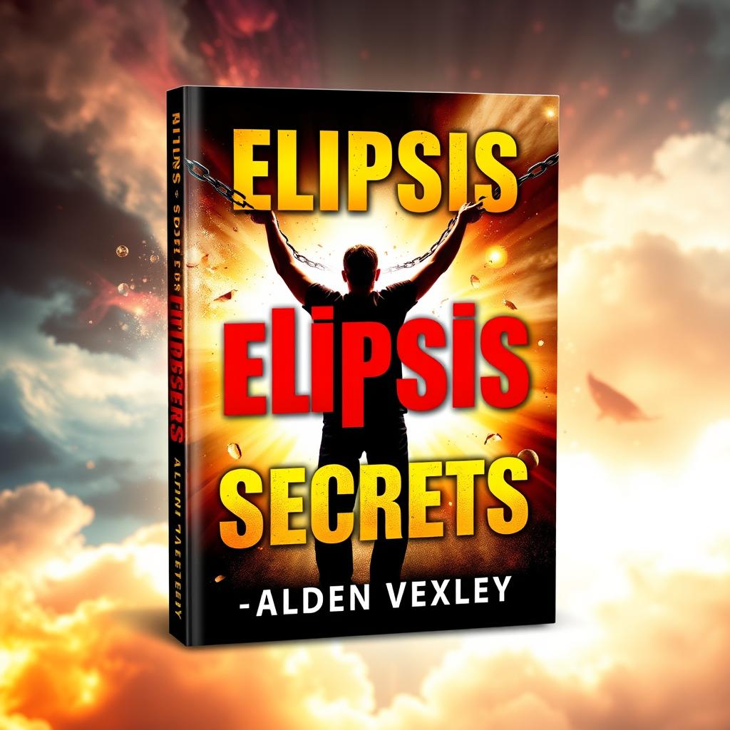 A realistic and vibrant book cover design featuring a person breaking free from chains in the center