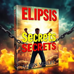 A realistic and vibrant book cover design featuring a person breaking free from chains in the center