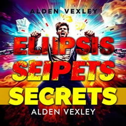 A vibrant and realistic book cover design for 'Elipsis Secrets' by Alden Vexley