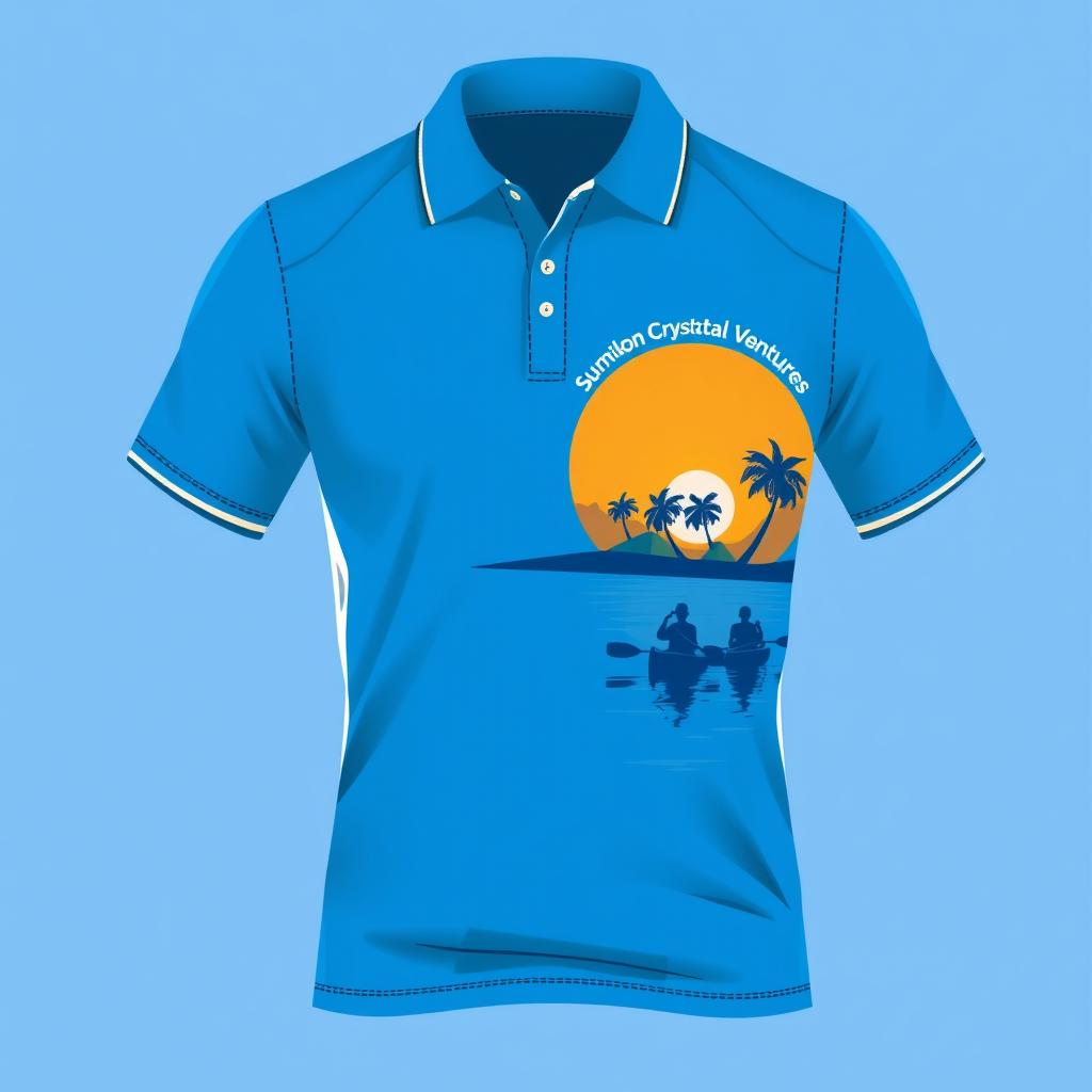 Design for a polo shirt specifically for Sumilon Crystal Kayak Ventures