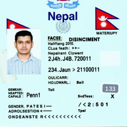 A detailed, visually authentic citizenship ID card for a Nepali citizen, prominently displaying 'Nepal' at the top